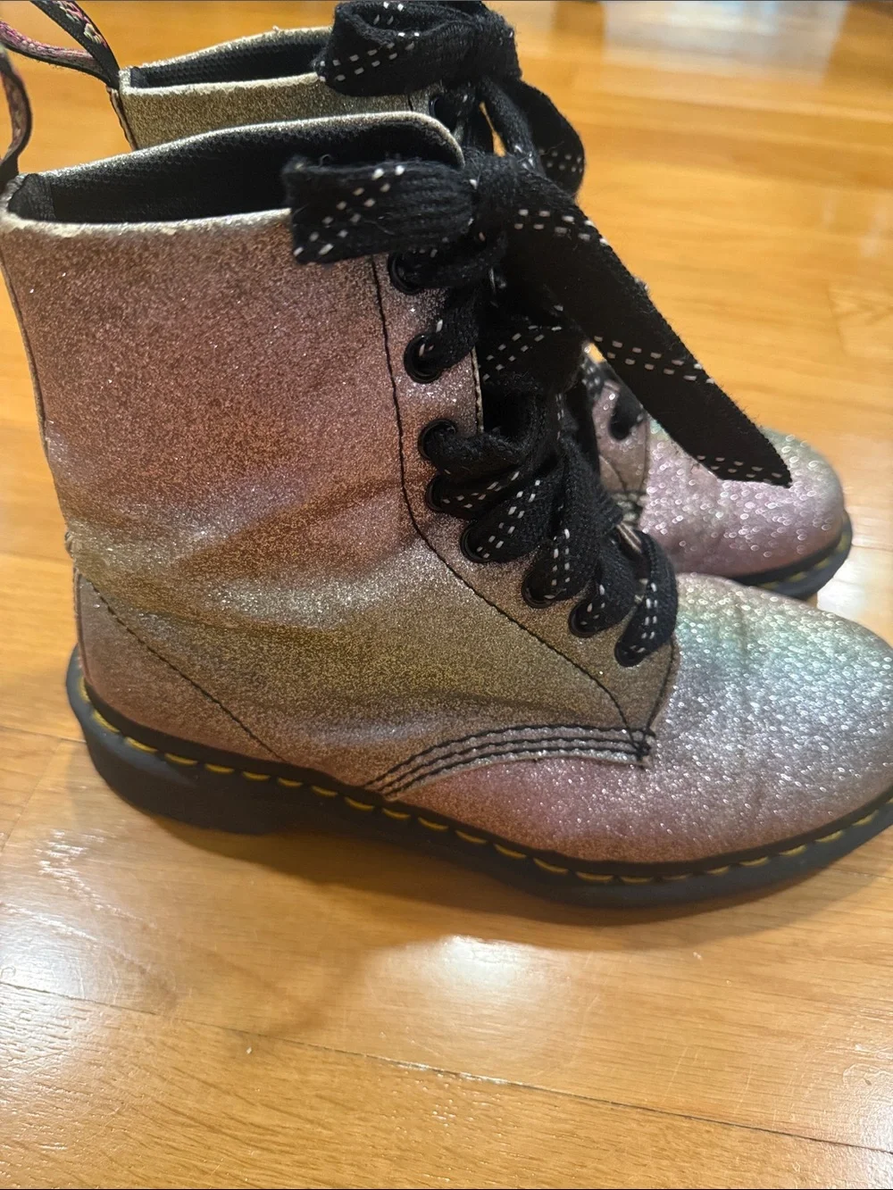 Dr. Martens 1460 rainbow Glitter boots size 7.
